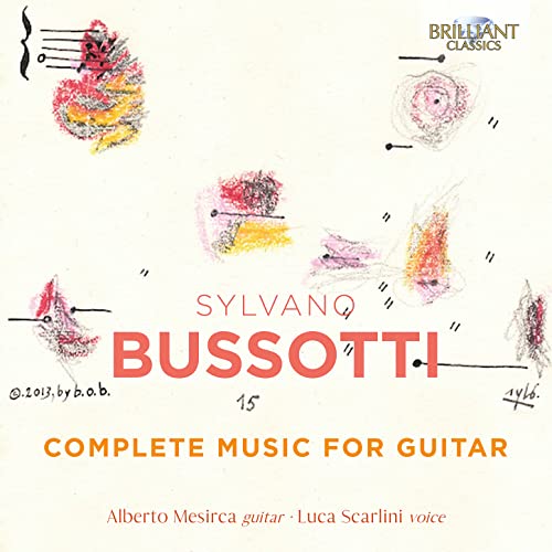 CD cover: abstract floral sketches with "Bussotti - Complete Music for Guitar".