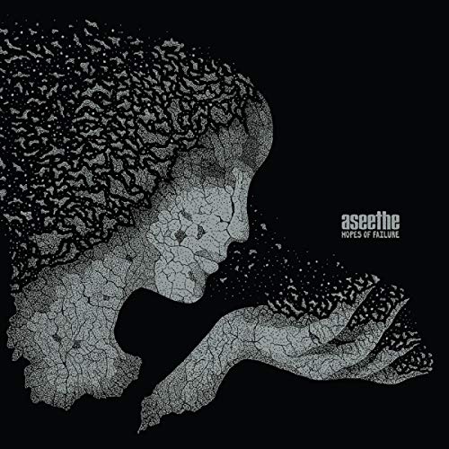 Black and white album cover featuring a dissolving human profile.
