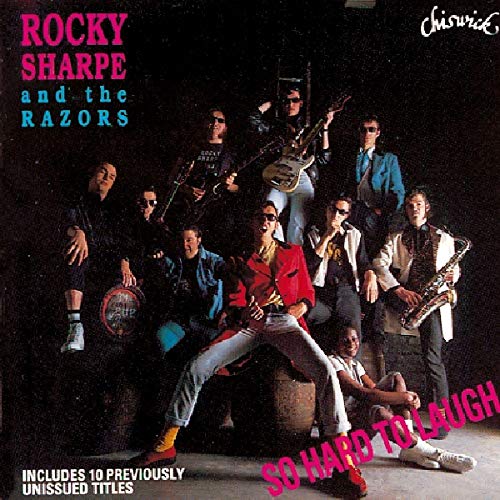CD cover for Rocky Sharpe And The Razors, band photo, 1980s style.