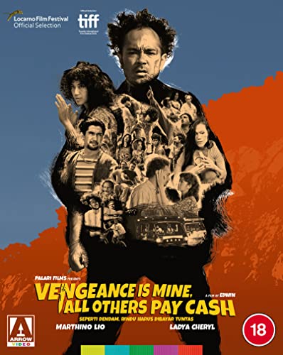 Blu-ray cover for "Vengeance Is Mine" featuring a man surrounded by figures.