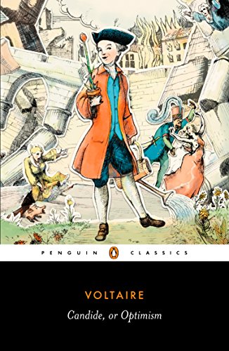 "Book cover with man in 18th-century attire amidst destruction, holding a flower."