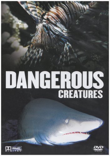 DVD cover featuring a lionfish and shark, titled "Dangerous Creatures".