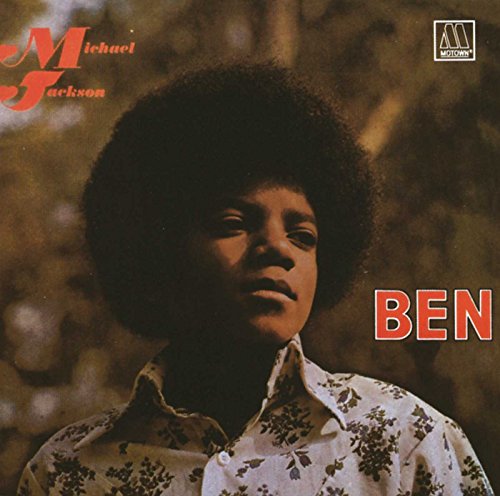 Album cover for Michael Jacksonās āBen,ā featuring a young Jacksonās portrait.