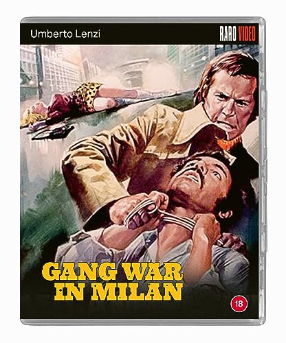 Blu-ray cover for "Gang War In Milan" featuring men in conflict.