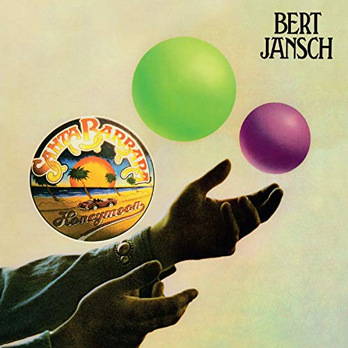 Album cover: Bert Jansch’s “Santa Barbara Honeymoon” with hand and spheres.