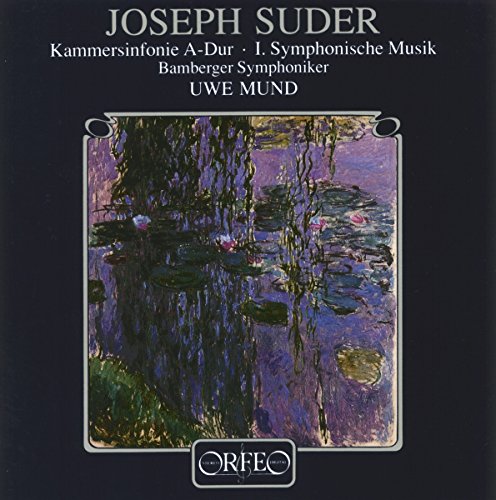 CD cover for Joseph Suder orchestral works with water lily painting.