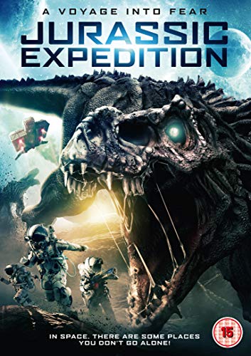 DVD cover for "Jurassic Expedition" featuring a dinosaur skull and astronauts.