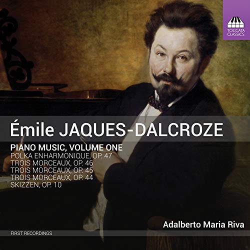 CD cover featuring a portrait of Émile Jaques-Dalcroze with text overlay and purple logo.