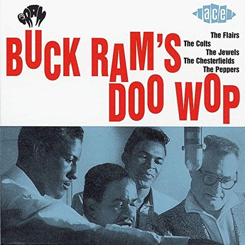 CD cover for “Buck Ram’s Doo Wop” featuring singers at microphones.