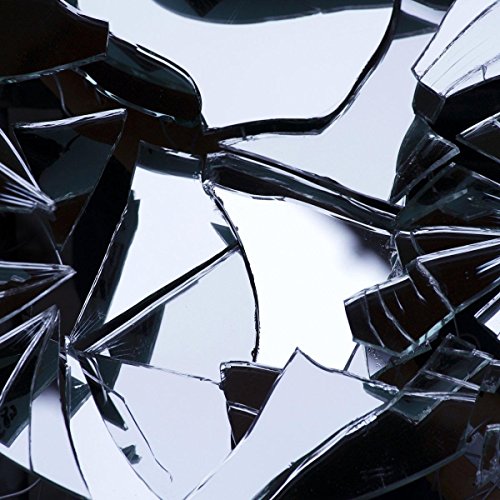 Shattered mirror fragments reflecting light, album art for "Hyper Flux.