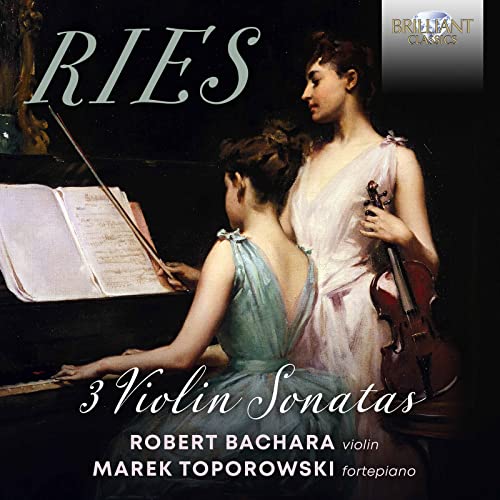 CD cover featuring a painting of women with violin and sheet music.