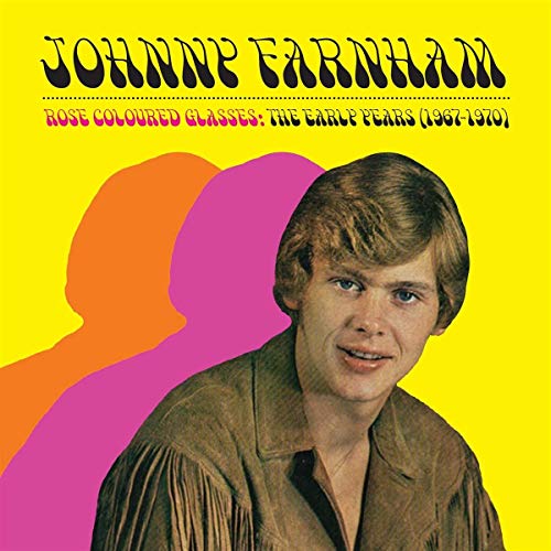 Johnny Farnham album cover, "Rose Coloured Glasses," featuring a young man’s portrait.