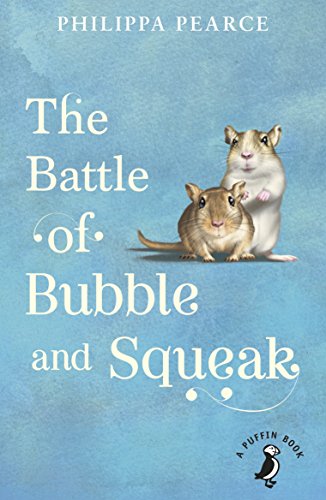 Book cover with two mice and the title "The Battle of Bubble and Squeak".