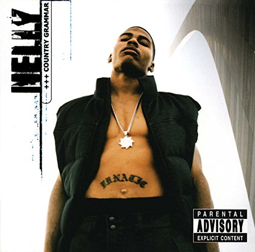 Nelly album cover, “Country Grammar”, low-angle shot of the artist.