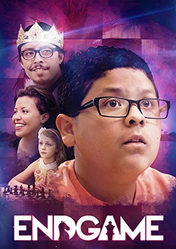 DVD cover for "Endgame" featuring a boy and three adults with chess theme.