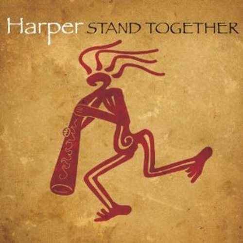 Album cover featuring a red, abstract figure holding a horn against a brown background.