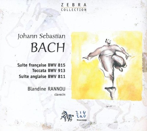Bach CD cover with a dancing figure illustration on a yellow background.