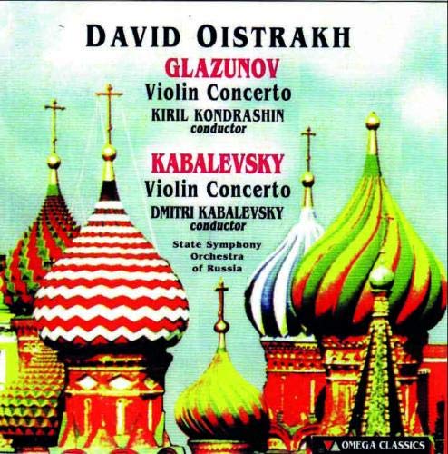 CD cover featuring colorful Russian Orthodox churches and text "David Oistrakh.