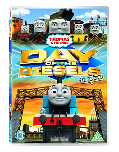 Thomas & Friends: Day of the Diesels" DVD cover with train characters.