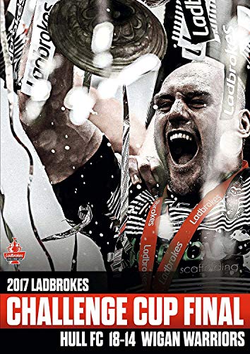 2017 Ladbrokes Challenge Cup Final DVD cover featuring a celebrating rugby player.