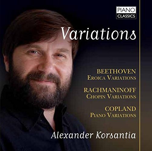CD cover featuring a man with a beard, titled "Variations" by Alexander Korsantia.
