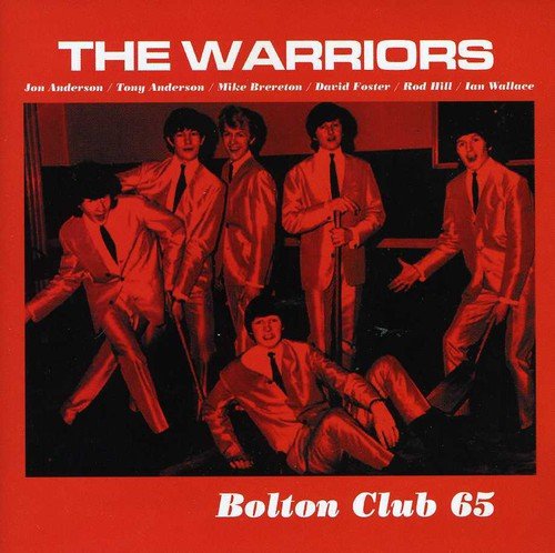 Red album cover featuring six men in silver suits, "The Warriors" text.