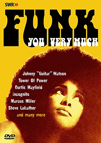 DVD cover for "Funk You Very Much" featuring a man with an afro.