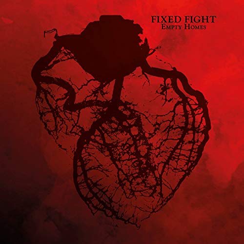 Red album cover featuring a dark, tangled heart-shaped silhouette.