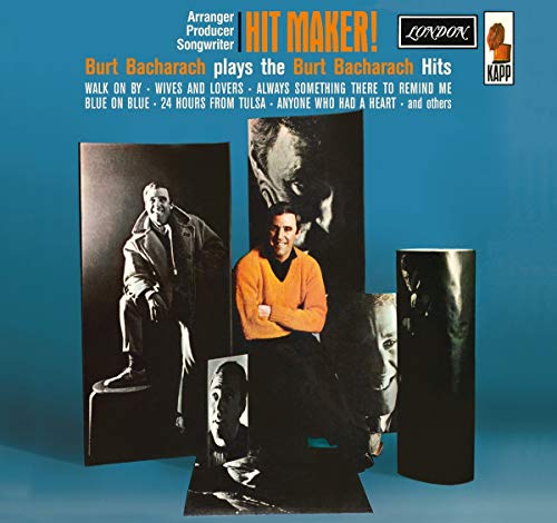 Burt Bacharach album cover with a stylized portrait in blue tones.