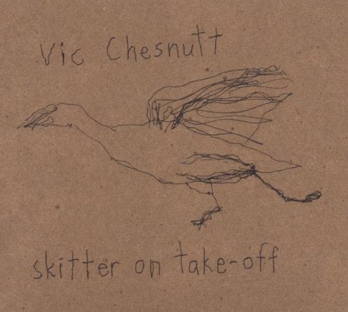 "CD cover with simple bird sketch and handwritten text on yellowish-brown background."