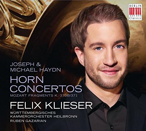 CD cover featuring a man with a French horn, Berlin Classics logo.