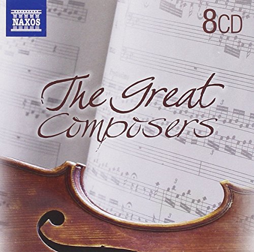 8CD set cover with sheet music, violin, and "The Great Composers" text.