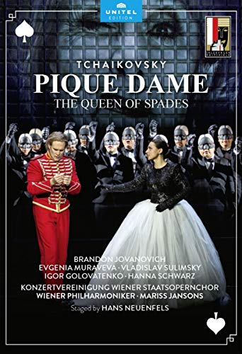 DVD cover for "Tchaikovsky: Pique Dame" featuring a man and woman in formal attire.