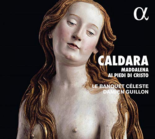 "CD cover featuring a statue of a woman with long, wavy hair against a black background."