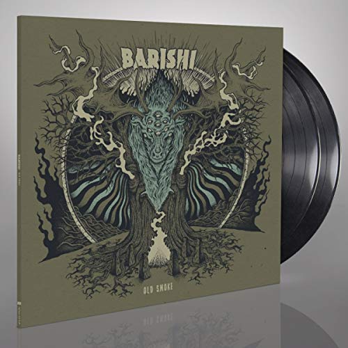 Album cover art featuring a multi-eyed deer-like creature above trees and a small fire.
