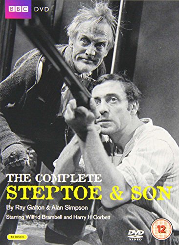 "Black and white DVD cover featuring two men in a comedic scene."