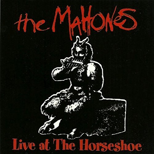 "CD cover with black background, white devil illustration, and red text."