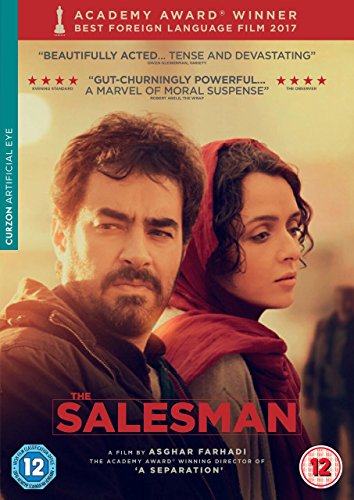 DVD cover for "The Salesman" featuring a man and woman looking distressed.