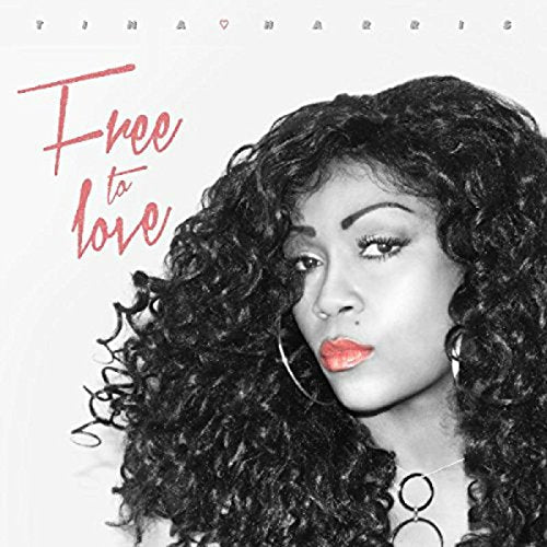 "Tina Harris album cover featuring a woman with curly hair and red lips."