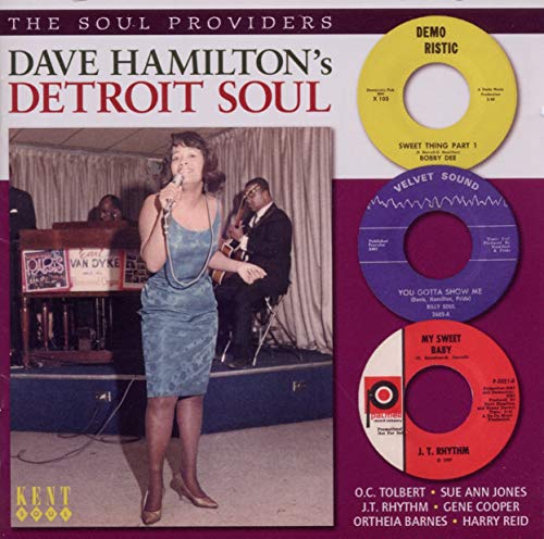 CD cover for "Dave Hamilton's Detroit Soul Vol 4" featuring a singer and record labels.