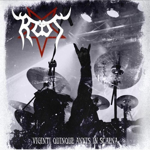 Root album cover: black and white concert scene with band logo.