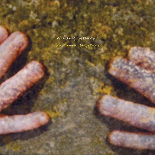 CD cover with blurry, earthy tones and handwritten text.
