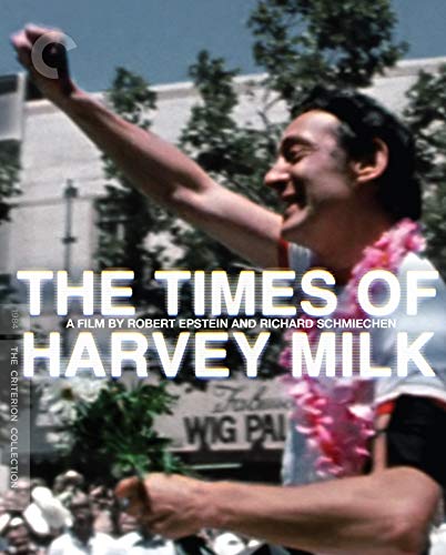 Harvey Milk raising fist, Blu-ray cover for documentary film, 1984.