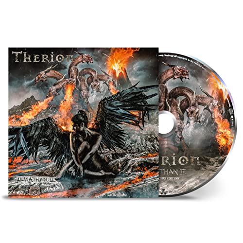 Therion’s “Leviathan II” CD case and disc with fantasy art of a winged figure.