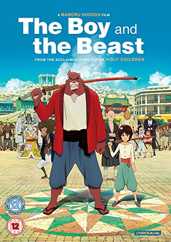 DVD cover art featuring a large bear-like beast and a young boy standing together.
