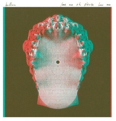 "Vinyl record cover featuring a 3D anaglyph image of a classical bust."