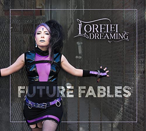 CD cover featuring a woman with purple hair in futuristic clothing.