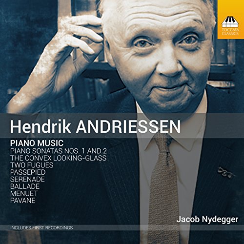 CD cover featuring portrait of composer Hendrik Andriessen and track listing.