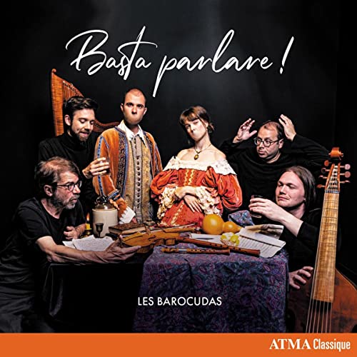 Band portrait with musicians in historical and modern clothing, instruments visible.