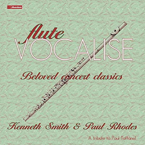 CD cover for "Flute Vocalise" featuring a silver flute and floral background.